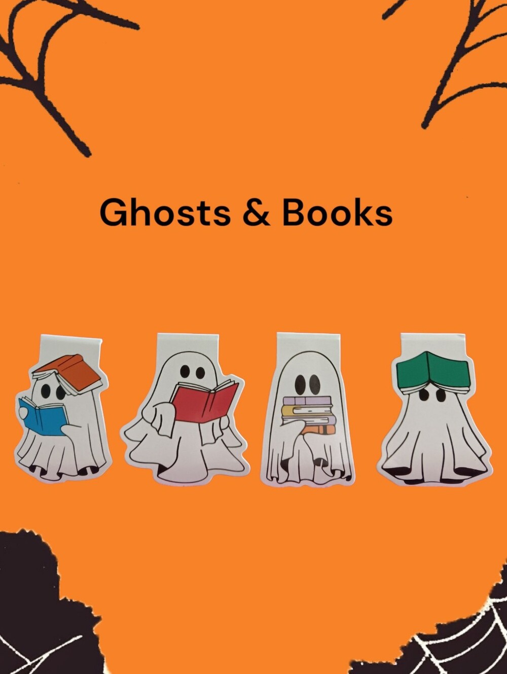 Ghosts & Books over head Bookmarks